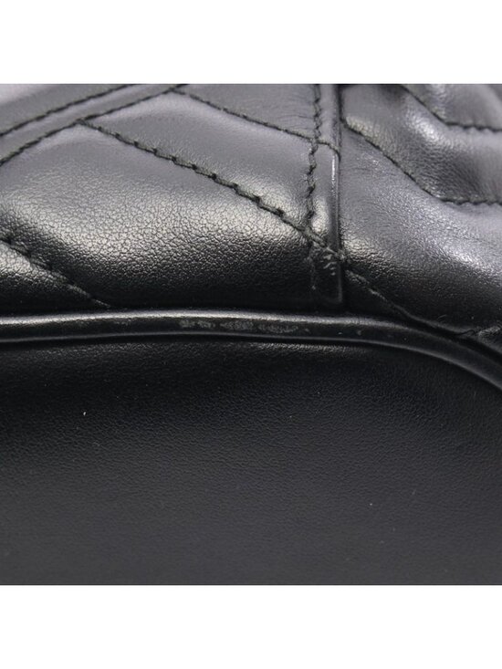 Gucci Backpack GG Marmont Mini Black Leather